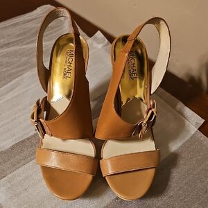 Michael Kors Leather Tan Heels